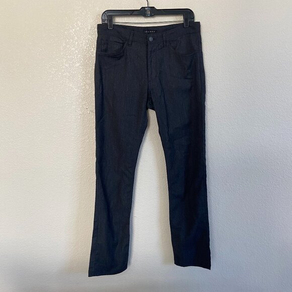 Theory Haydin Pants Mens 31 Gray Straight Leg Fit Wool 31x31" - Picture 1 of 6